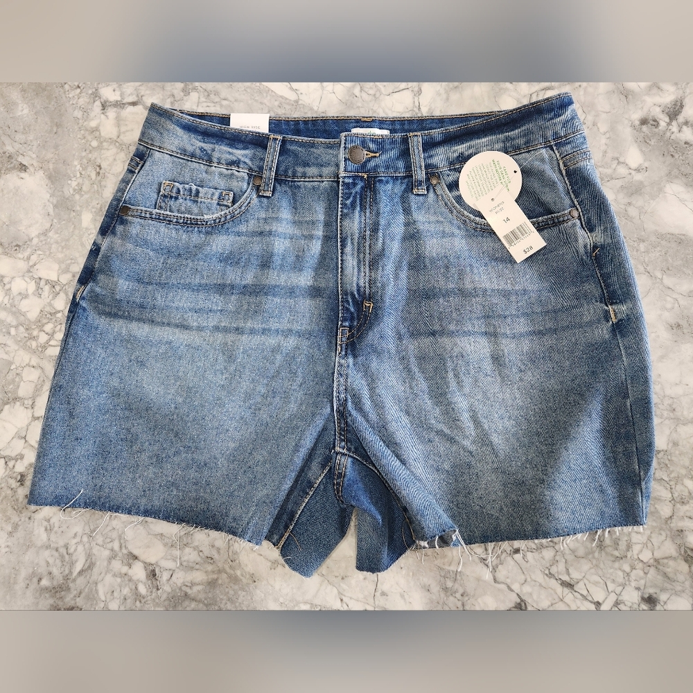 dip High Rise Denim Jean Shorts